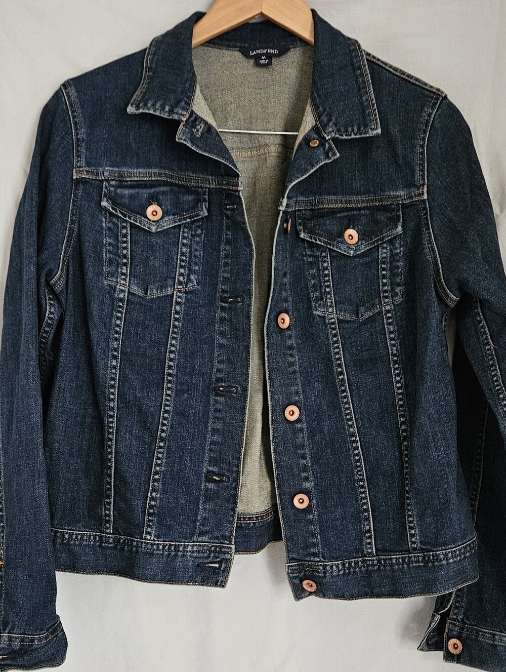 Lands' End Navy and Indigo Denim Jacket